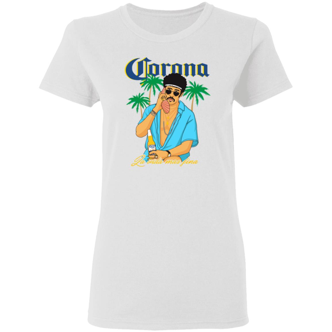 Bad bunny x Corona Beer Tee Shirt Bad bunny x Corona Beer Tee Shirt