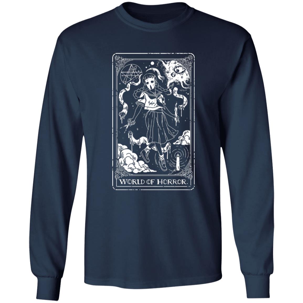World Of Horror Merch Ominous Tarot Long Sleeved Shirt World Of Horror Merch Ominous Tarot Long Sleeved Shirt