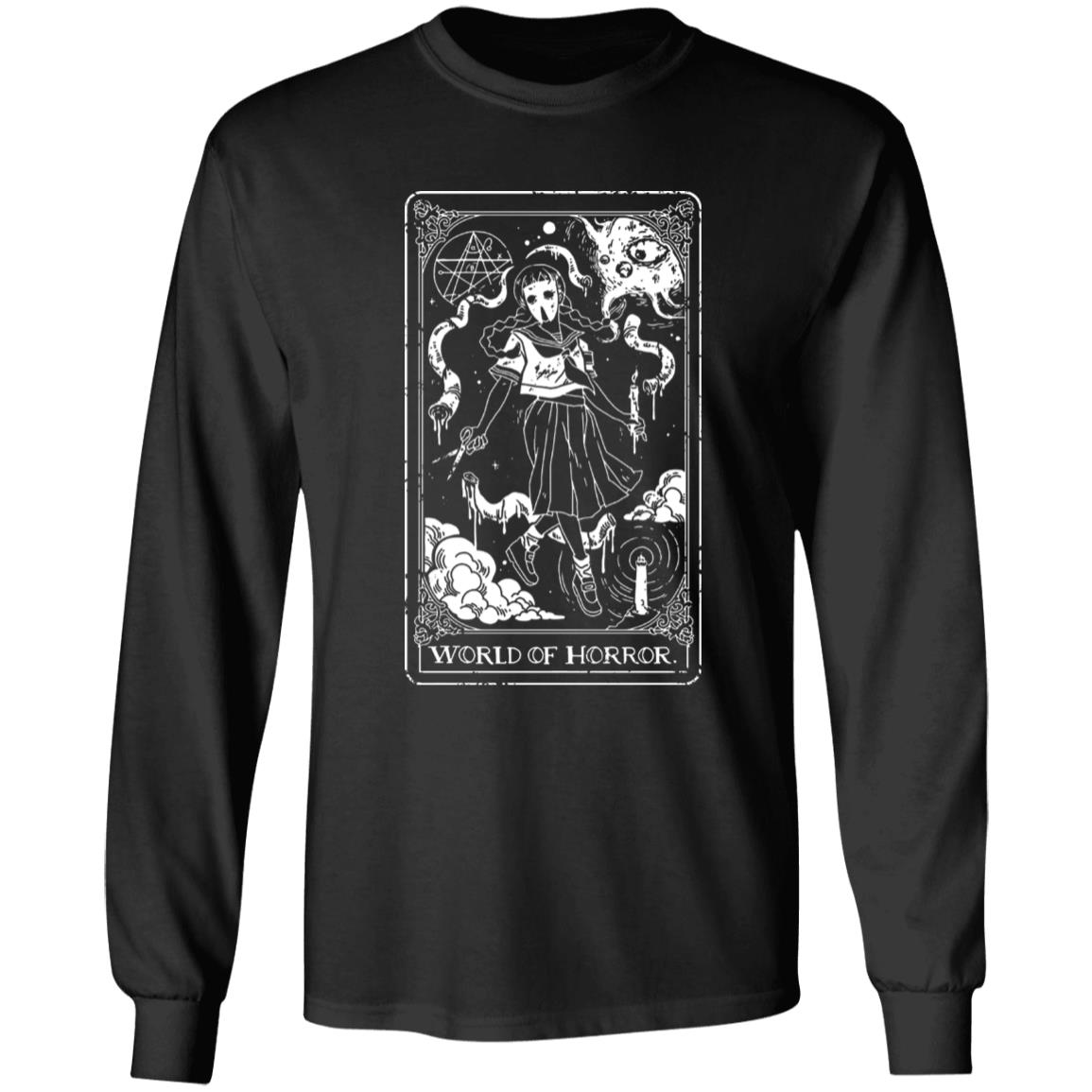 World Of Horror Merch Ominous Tarot Long Sleeved Shirt World Of Horror Merch Ominous Tarot Long Sleeved Shirt